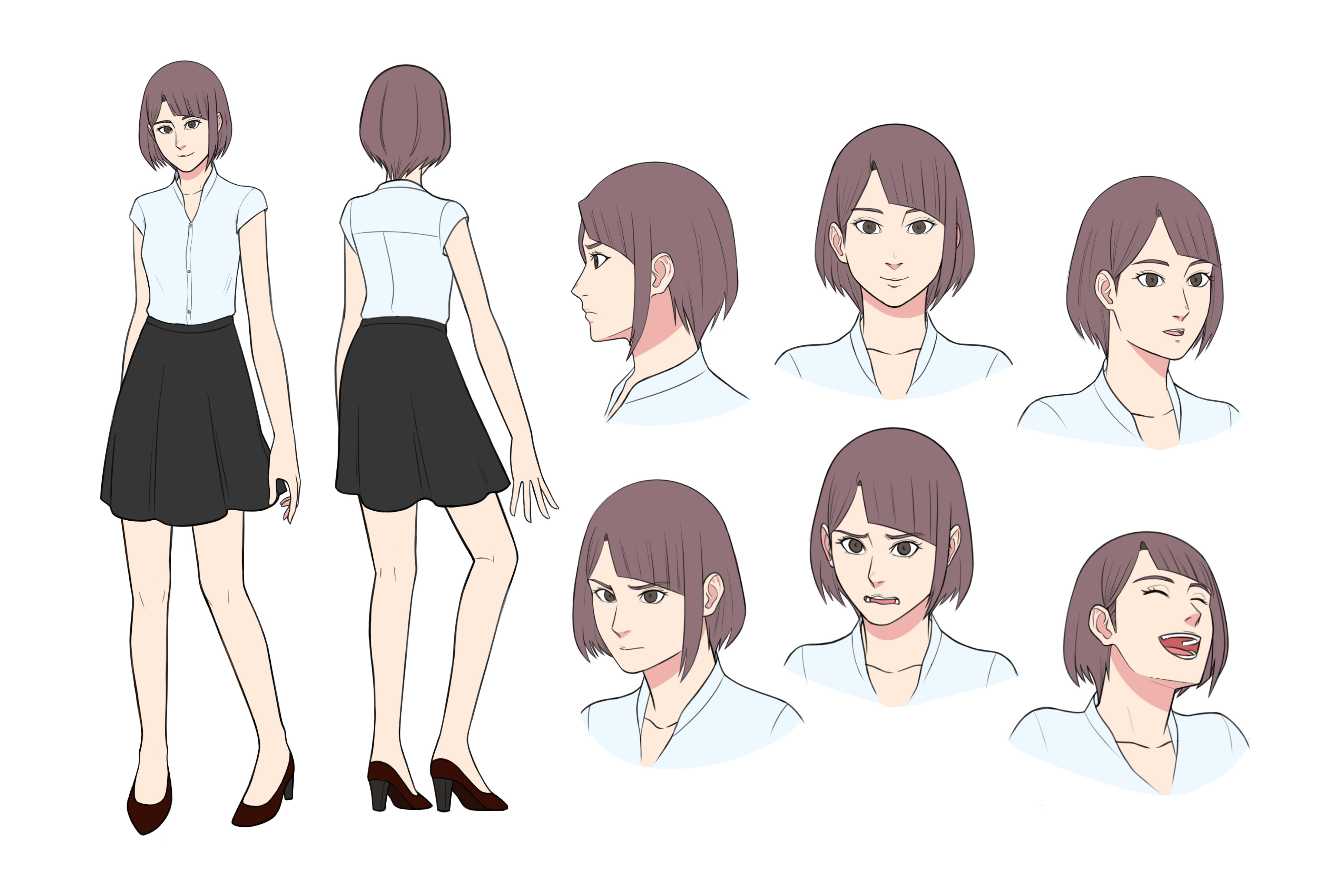 A Compelling 2D Character Sheet Design In Anime Style! Upwork | lupon ...