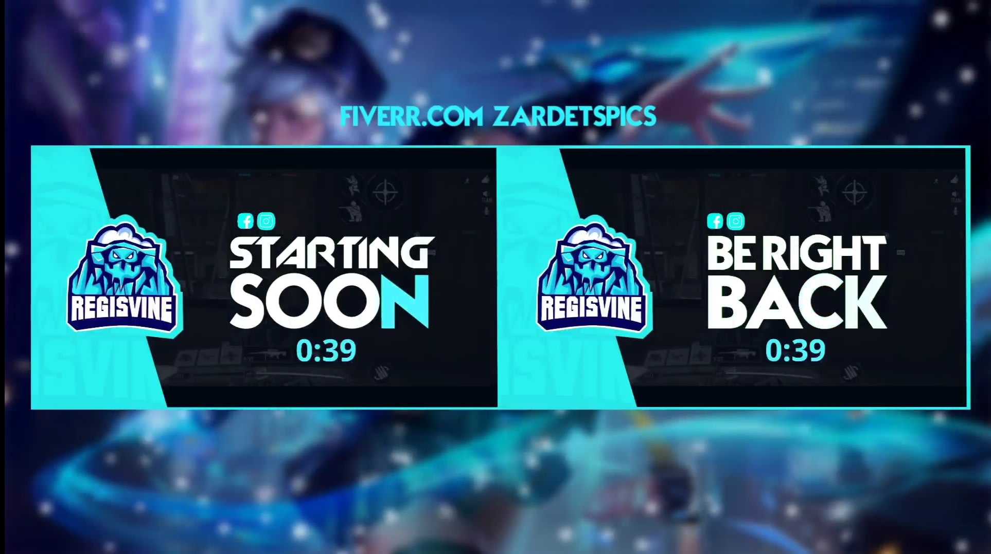 Create animated countdown starting soon for twitch streaming by Zardetspics  | Fiverr