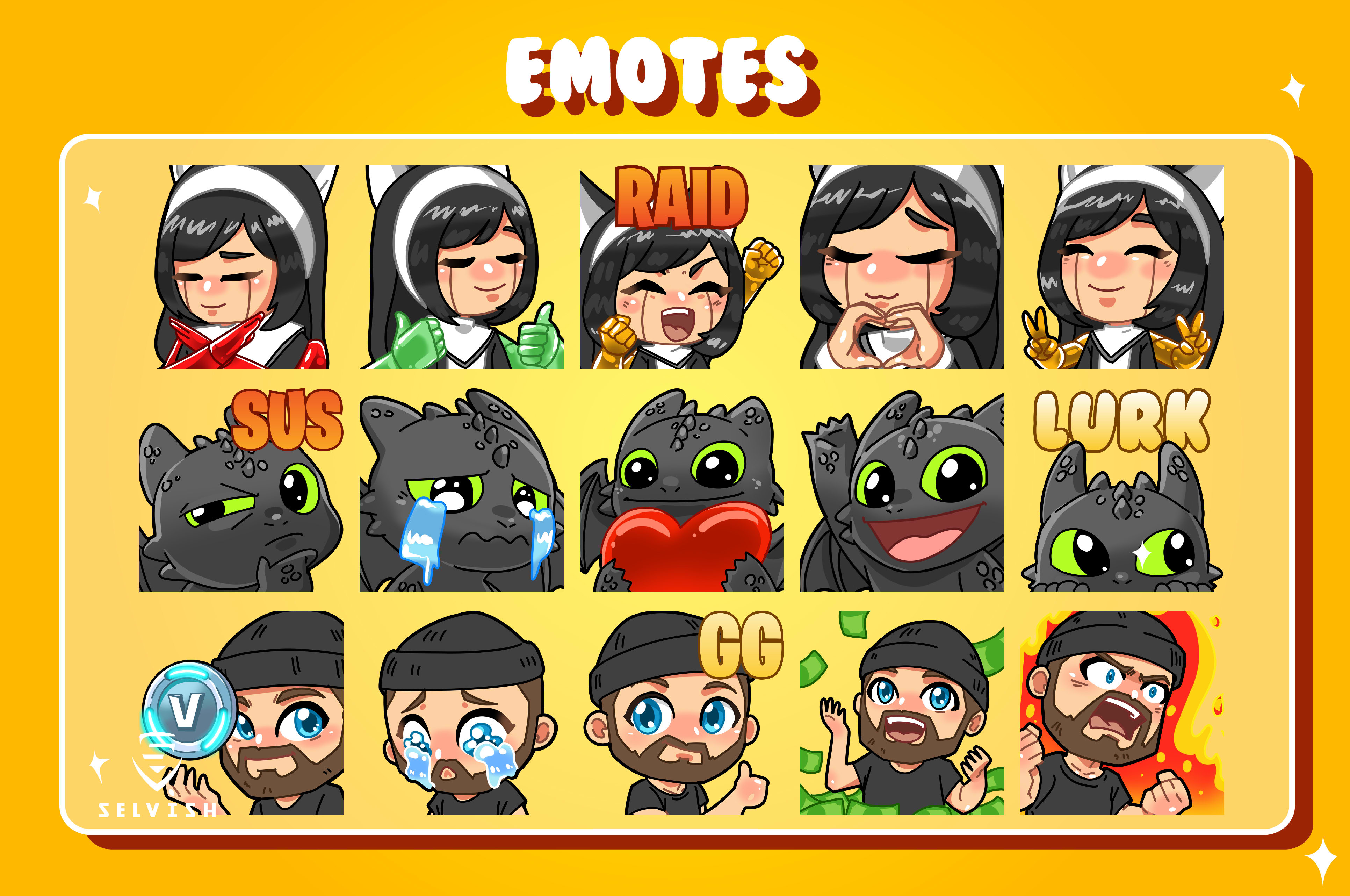 1 Twitch Emote Among Us Inspired Emote Sus Kawaii Emote 