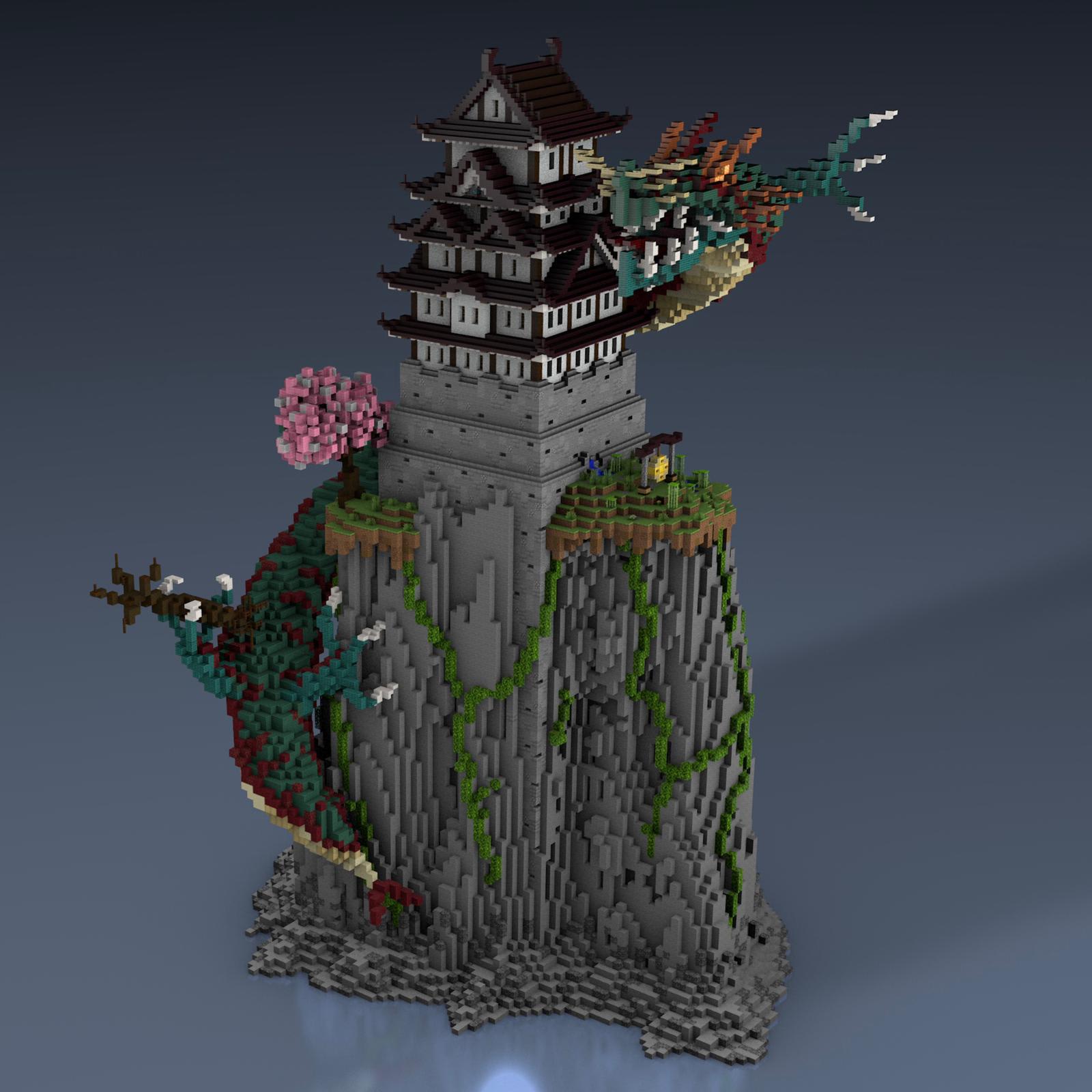 I built this pagoda. Any ideas on how to improve it? : r/Minecraft