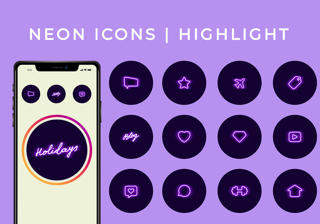 Create Neon Instagram Icons For You By Alindos But you can make it professional with premium instagram stories highlight icons. create neon instagram icons for you by
