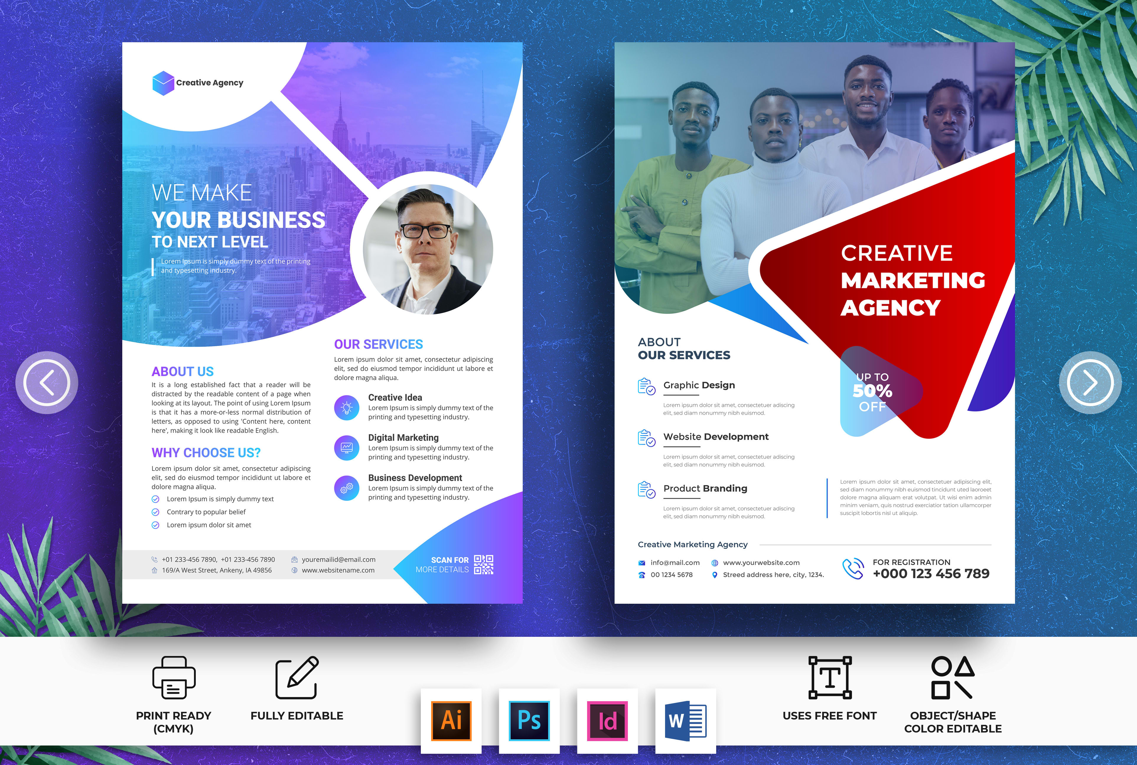 Erstellen sie ein atemberaubendes, modernes, professionelles flyer-design