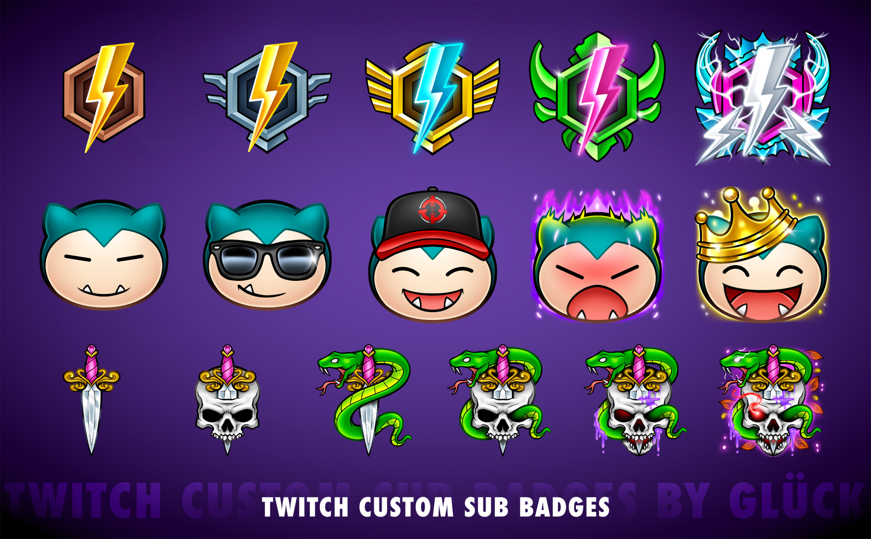 Twitch Badges by Anslea on Dribbble