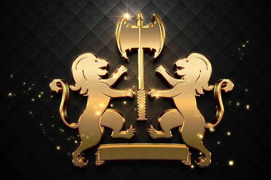 Louis Vuitton Golden Logo, Louis Vuitton logo #Artistic #3D #shiny
