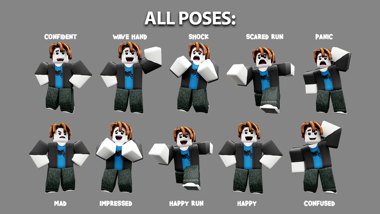 How do I pose a Avatar in roblox studio for gfx - Art Design