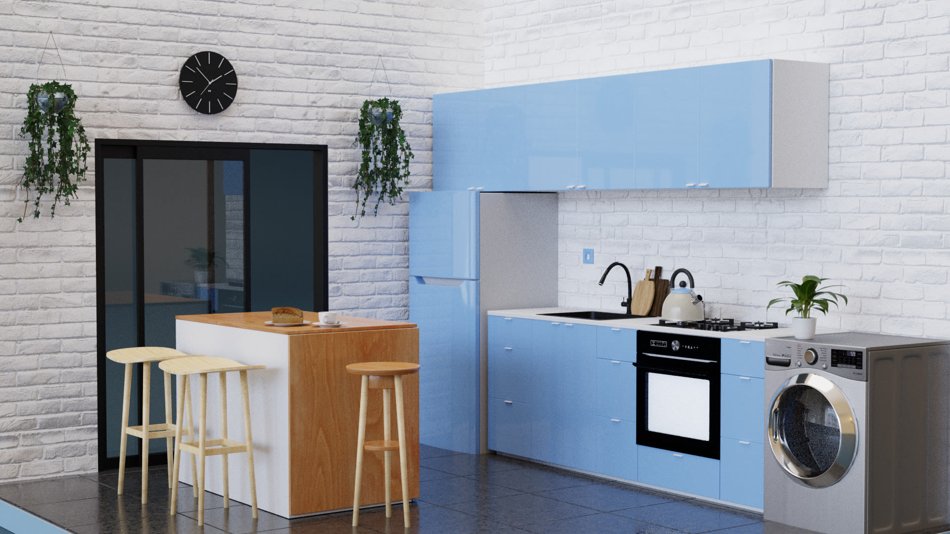 Cute Kitchen Design In Blender 3d By Amiartworks Fiverr