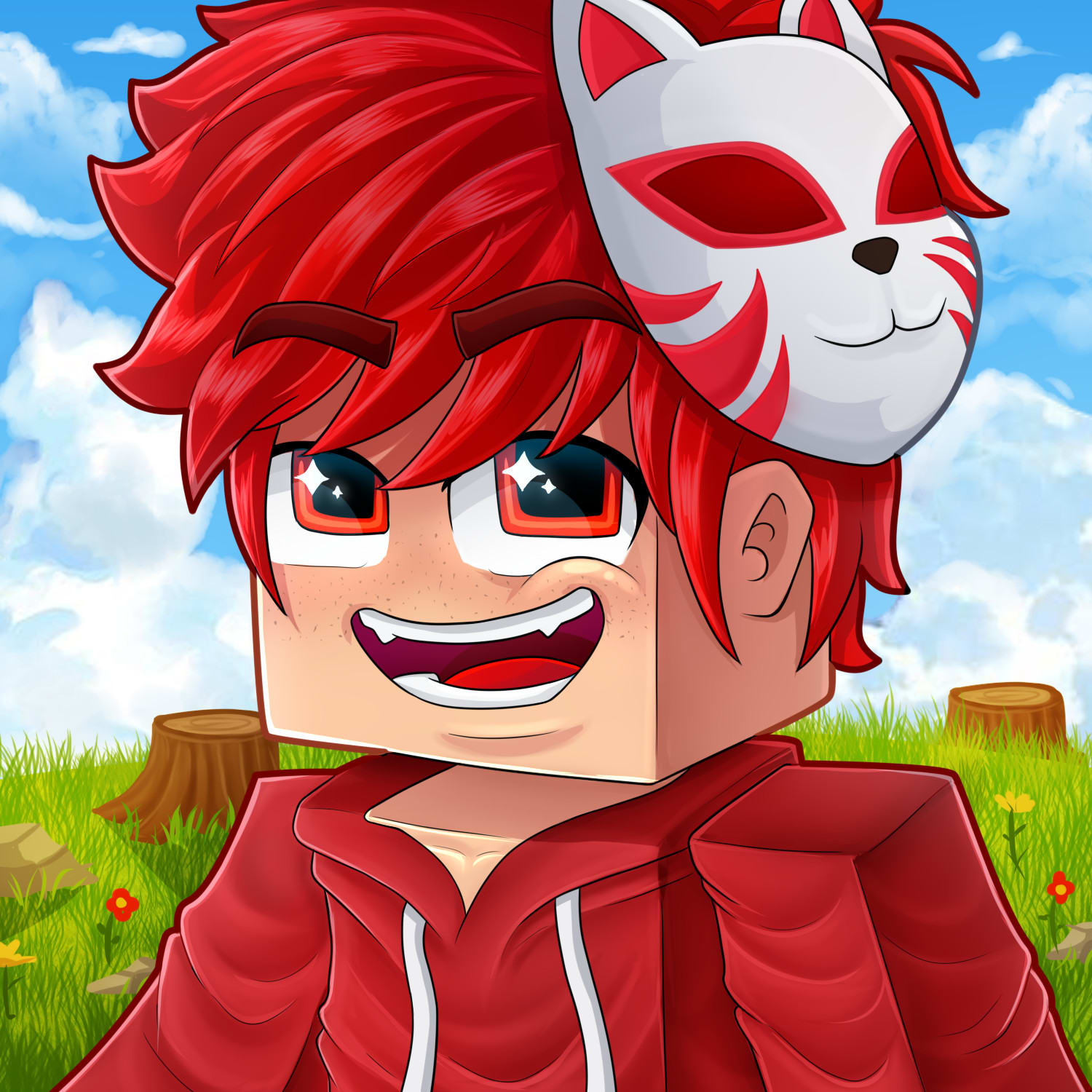 design incredible minecraft or roblox avatar for your profile picture