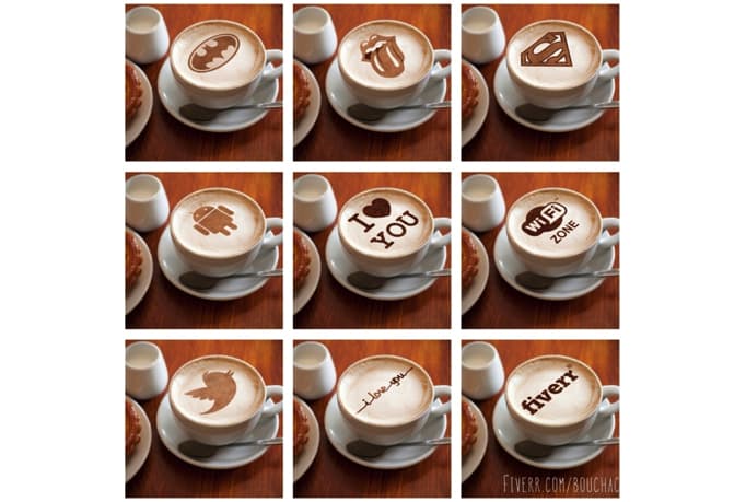put your logo or message on COFFEE foam