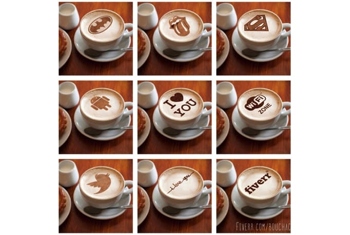 Bouchac: I will put your logo or message on COFFEE foam for $10 on  fiverr.com