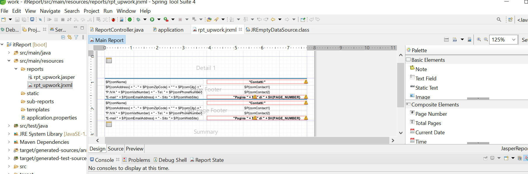 Reporting Tool Spring Boot Jasper Report Example Jaspersoft Studio