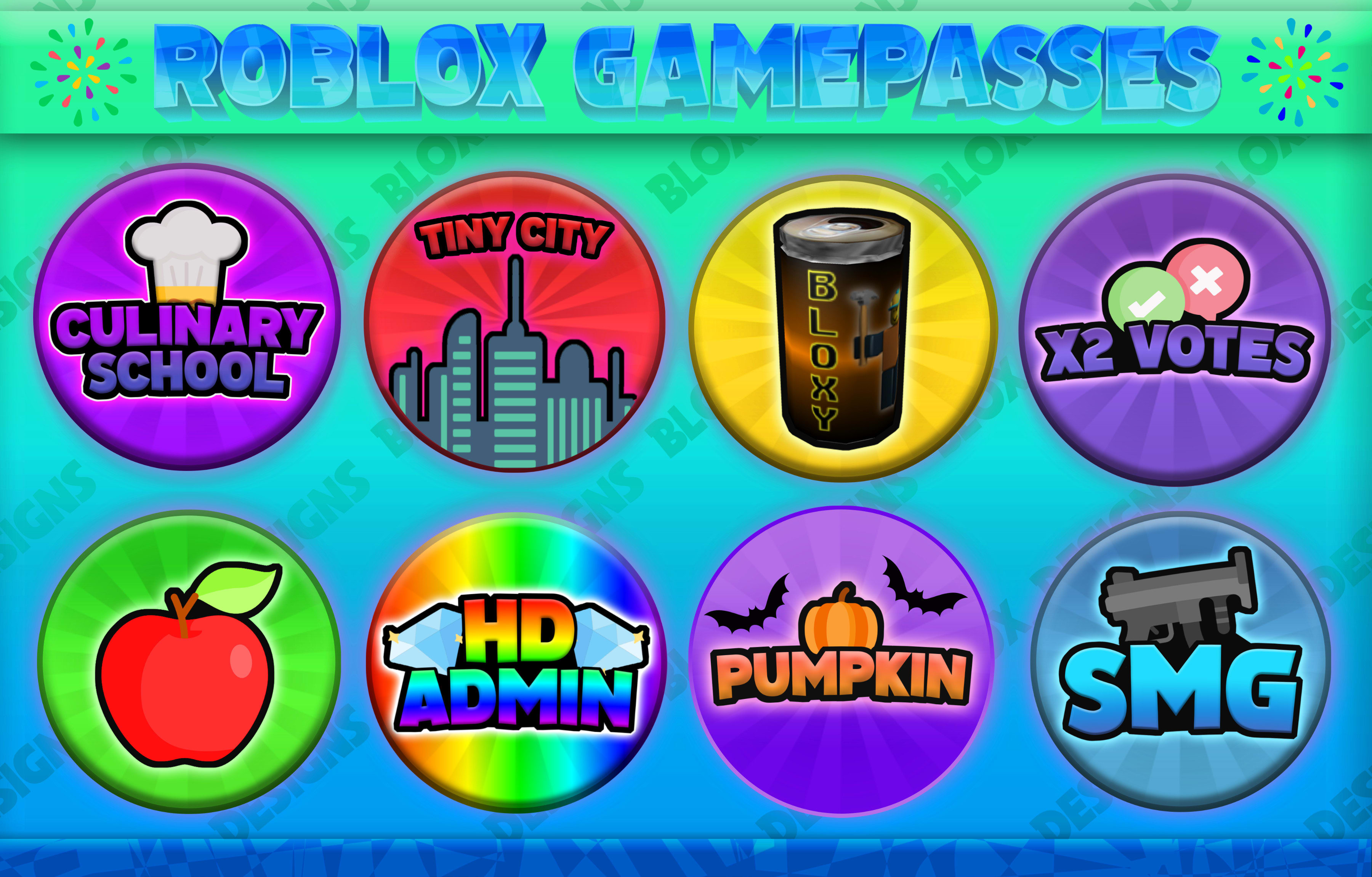 Create roblox gamepass and badges icons for your game by Mariovesp