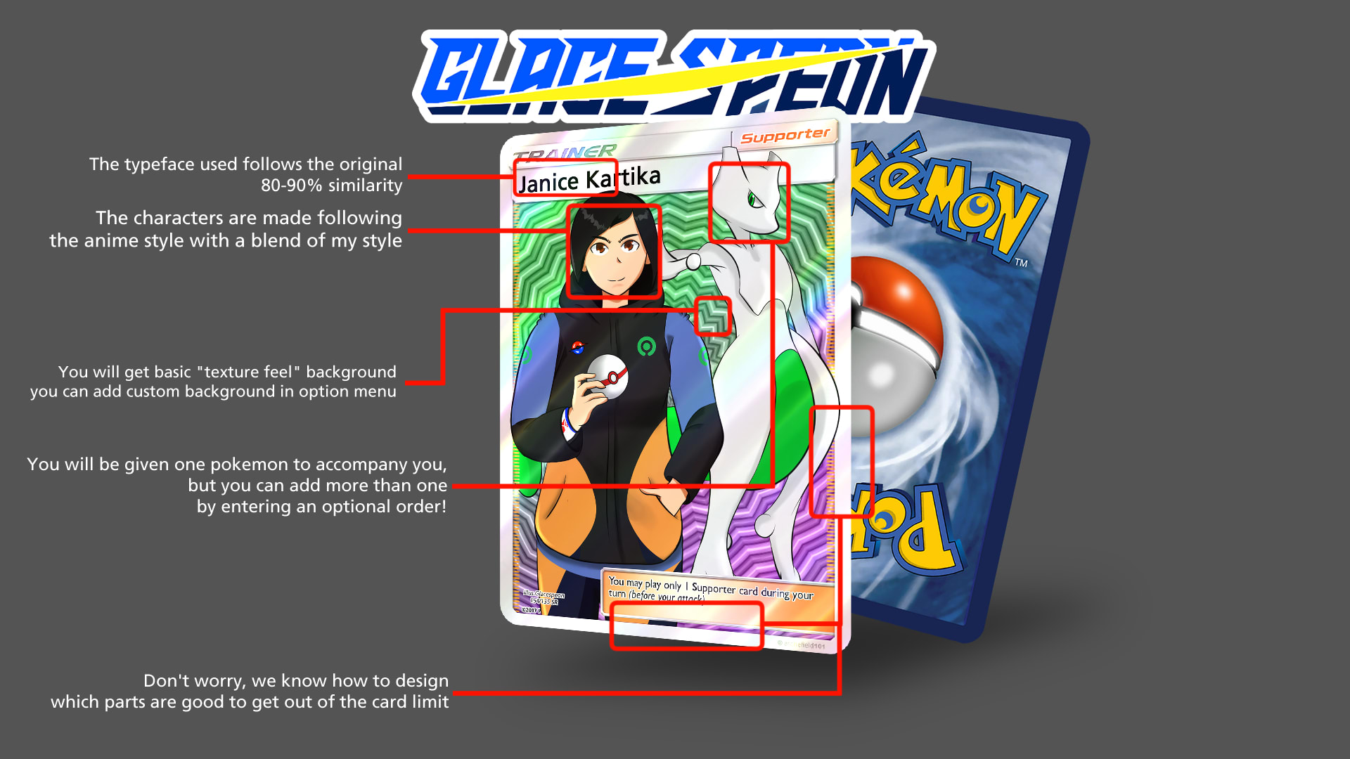 design a pokemon trainer card Draw an artwork for your customized tcg by Yogisme If your Active Pokémon is a TAG TEAM Pokémon Trainer Supporter Geeta Card Stunning