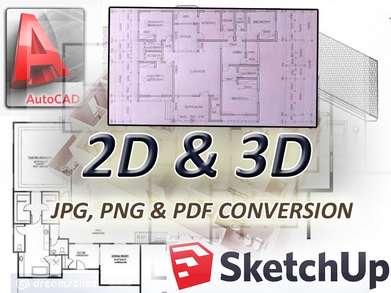 Convert Your Floor Plan To Autocad And Sketchup 2d And 3d, 44% OFF