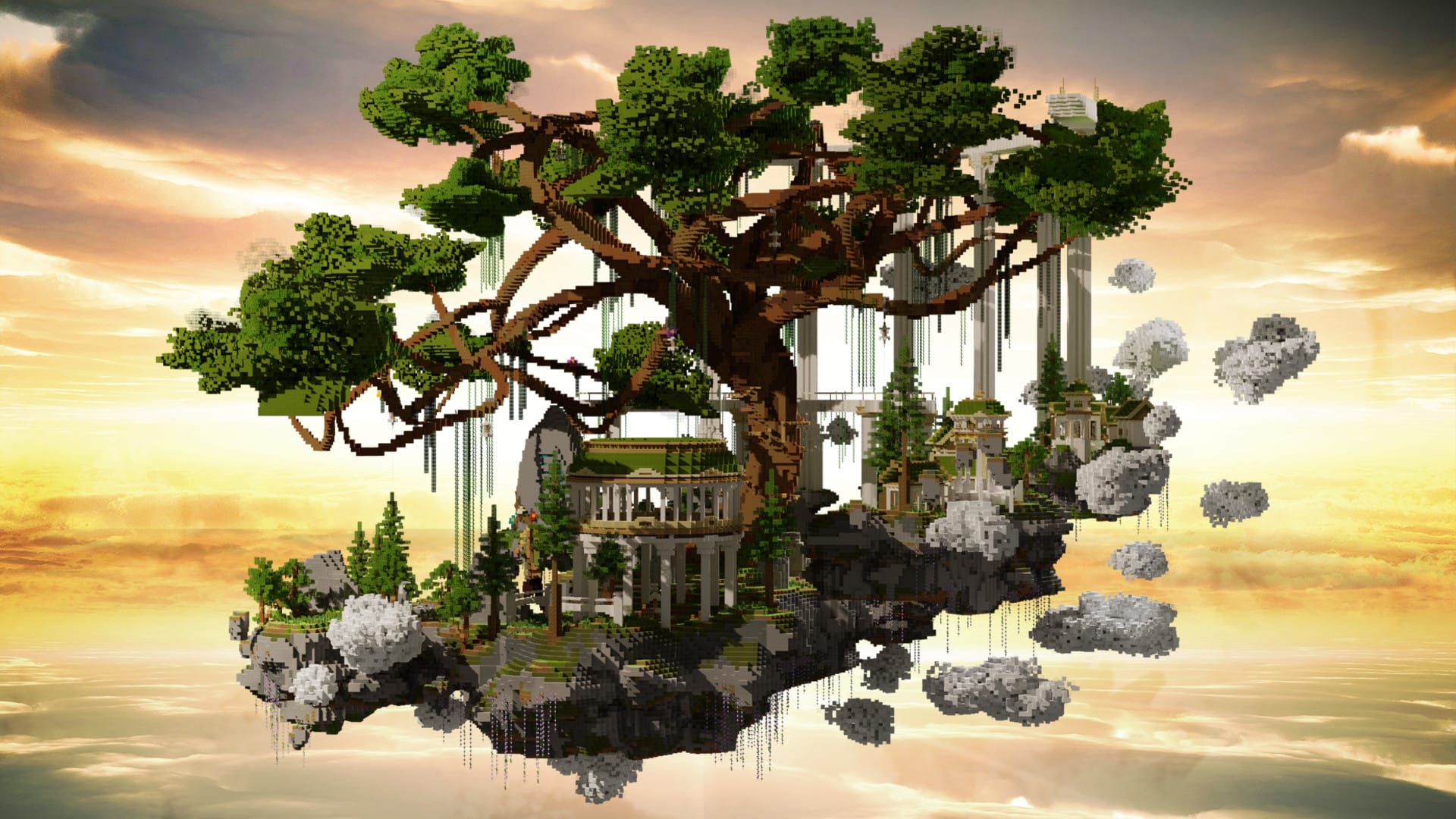 I built a Wise Mystical Tree for my server lobby : r/Minecraftbuilds