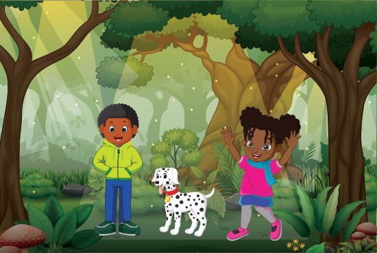 Create african american illustrations for children book by Qaisar_gfx |  Fiverr