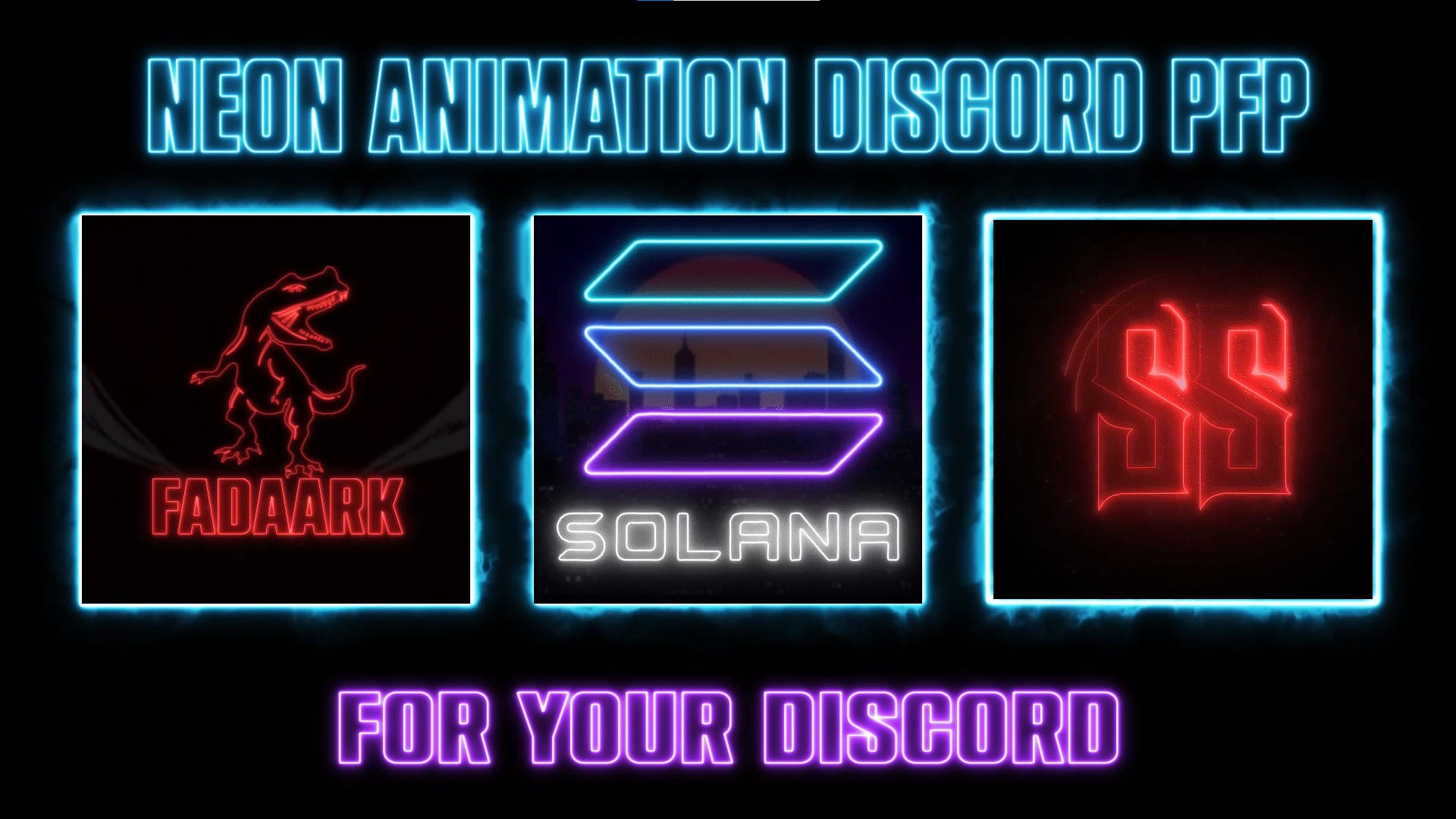 Make you a cool neon animation discord avatar by Nathan_7477