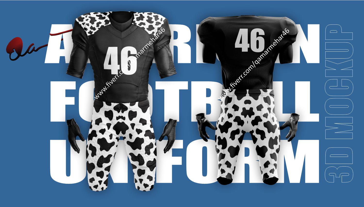 Graphicsguru11: I will design best american football uniform and 3d mockup  for $25 on fiverr.com