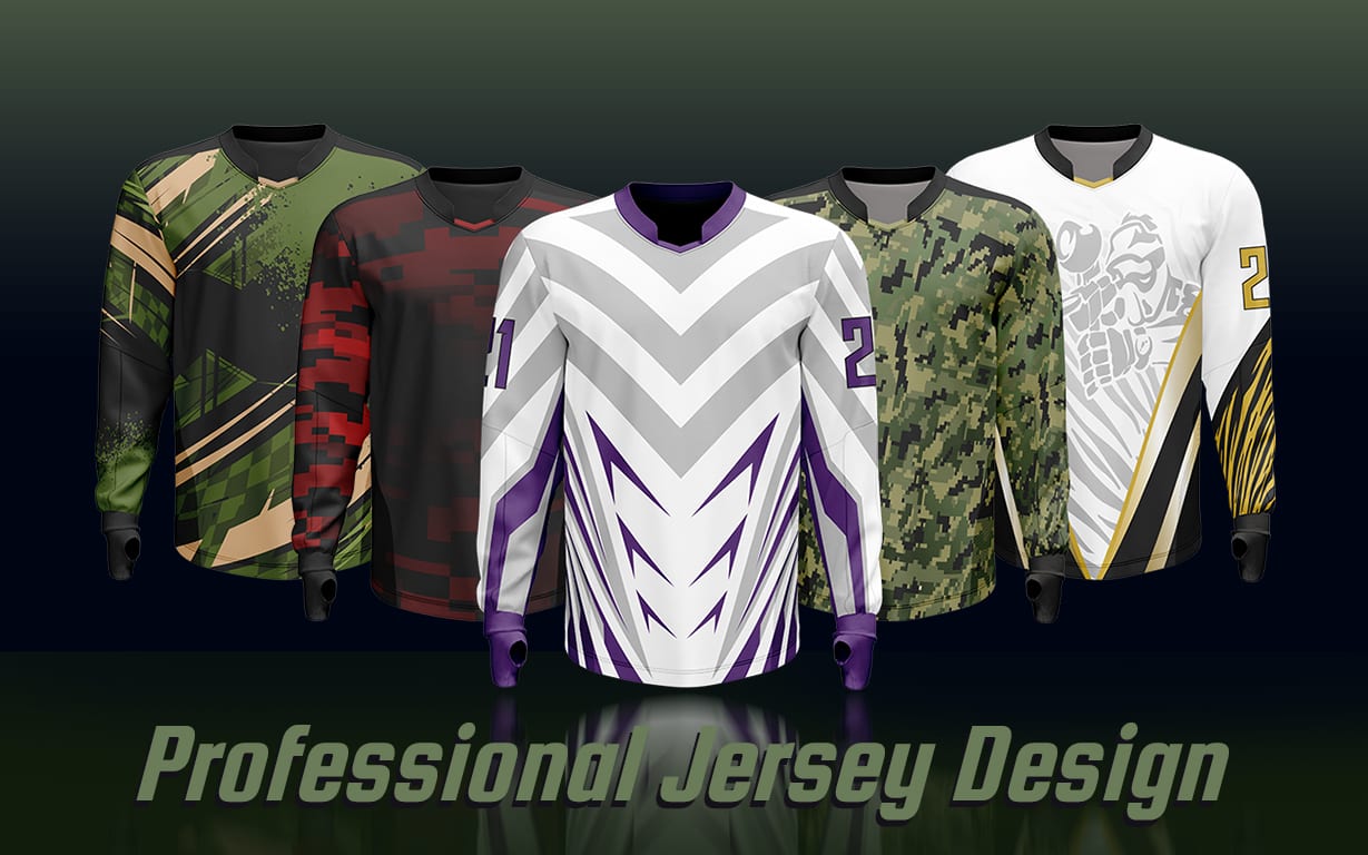 Make a paintball custom jersey design for sublimation by Netheri