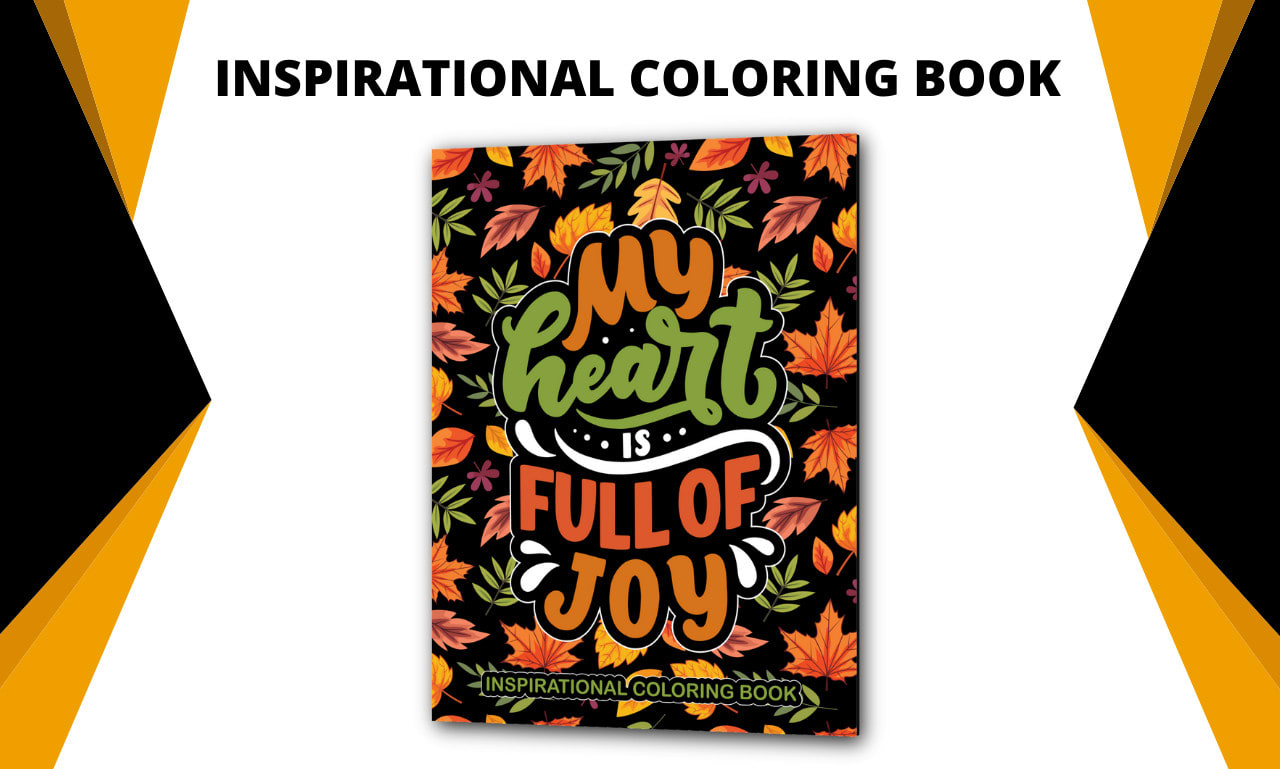 An attractive adult coloring book cover for KDP