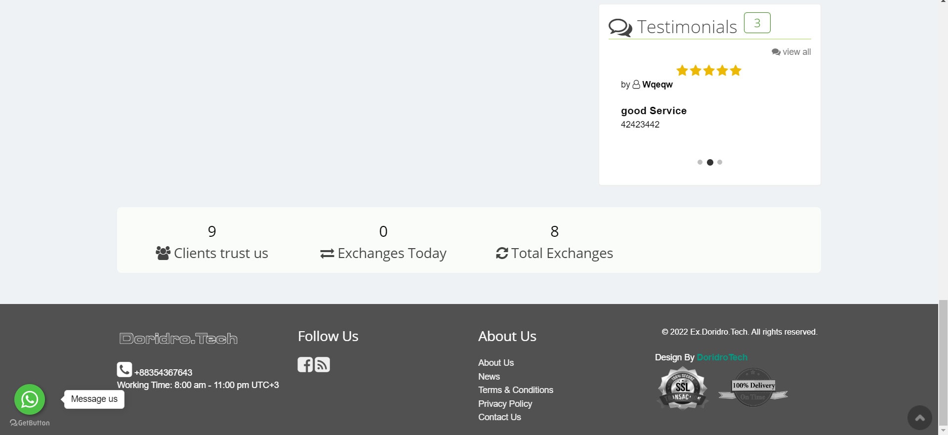 Cryptocurrency exchange website for you by Doridrotech | Fiverr