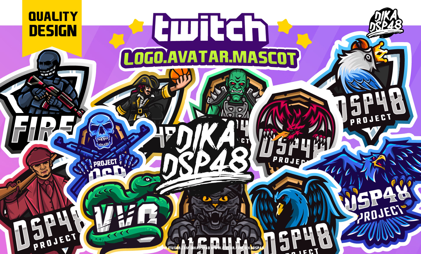 Draw stunning game logo for video game, twitch, roblox by Dikadsp48