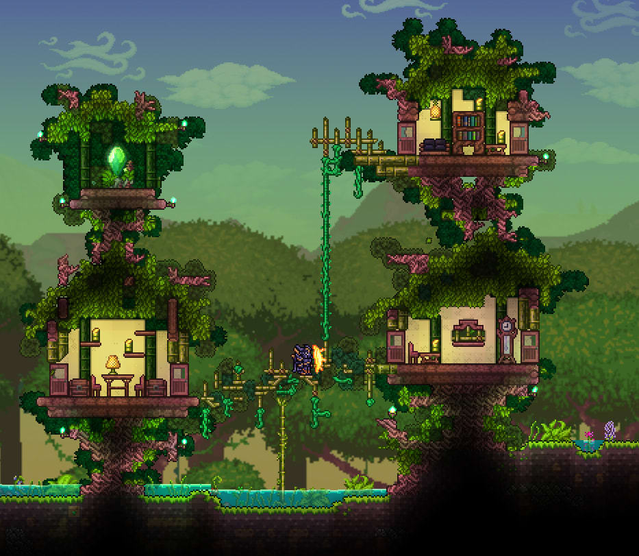 Terraric Treenode Terraria Tree House Build