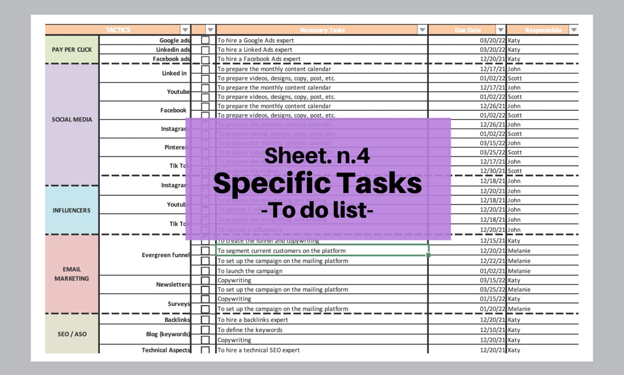 Provide you with a marketing calendar template to organize all your actions  by Celestehrosso | Fiverr