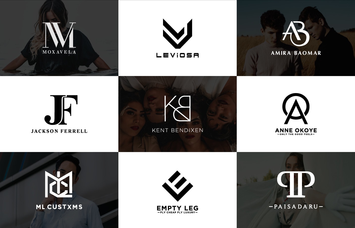 Design luxury initial letters logo for fashion clothing brand by