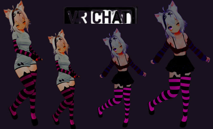 Just finished my 3rd VRChat model from scratch! (@sh_4rk on twitter) :  r/furry