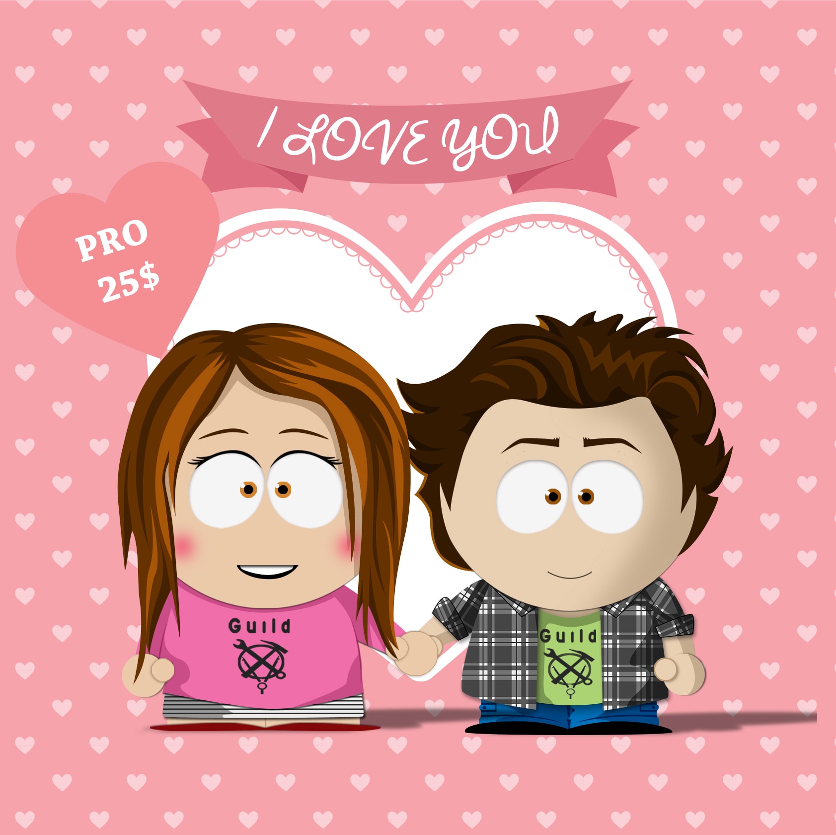 Romantic Cartoon Couple In Love Avatar Illustration Character Illustration   PSD Free Download  Pikbest