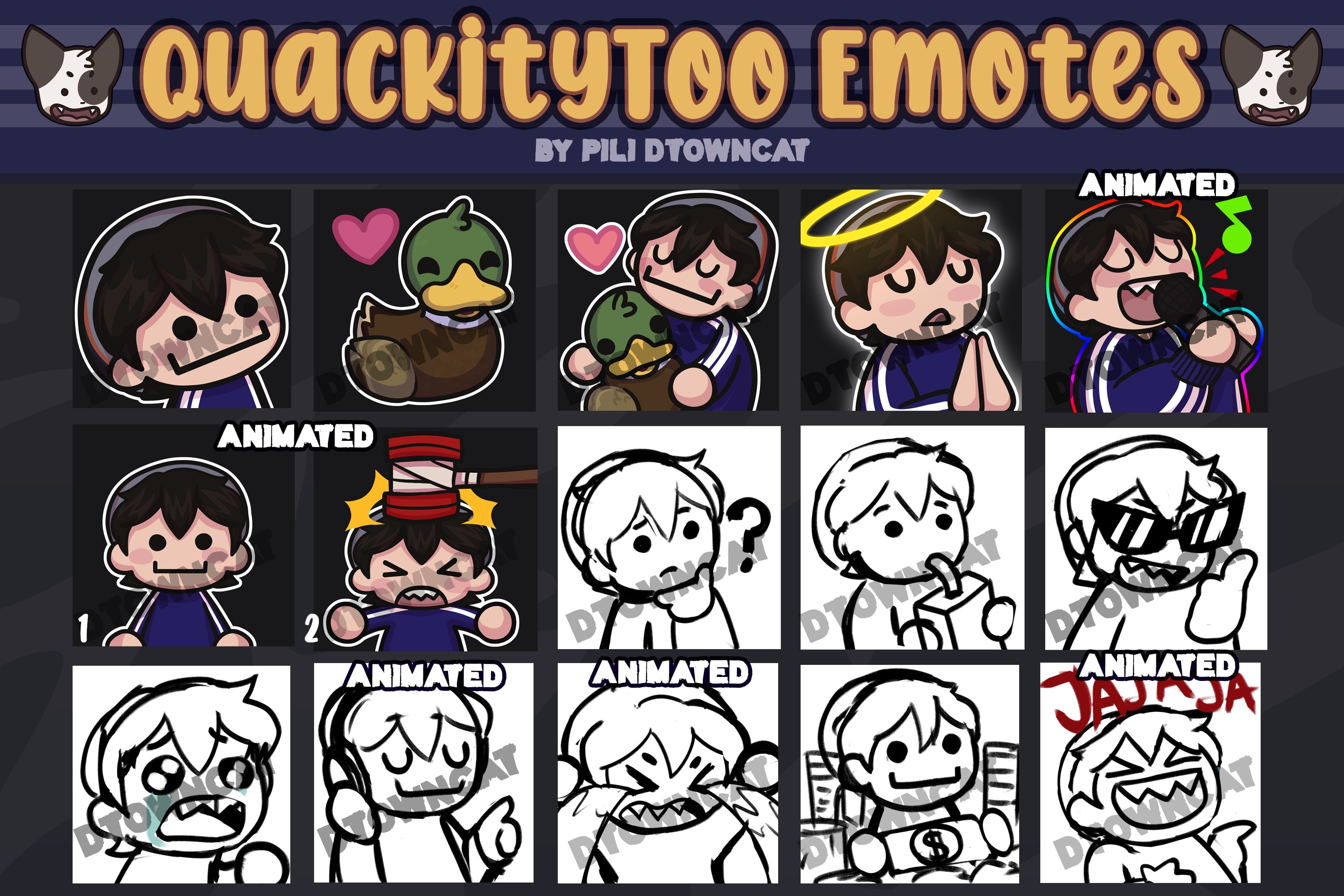 Do twitch emotes for your channel by Dtowncat