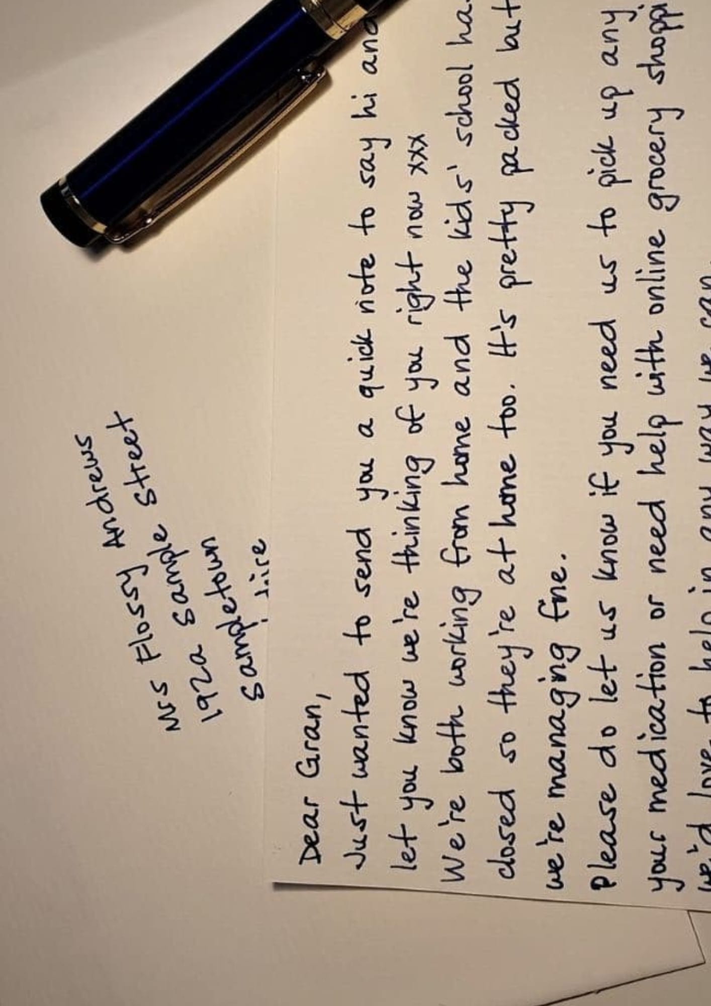 Handwrite letters, notes, postcards, etc in a beautiful cursive handwriting  by Muskanaswani745