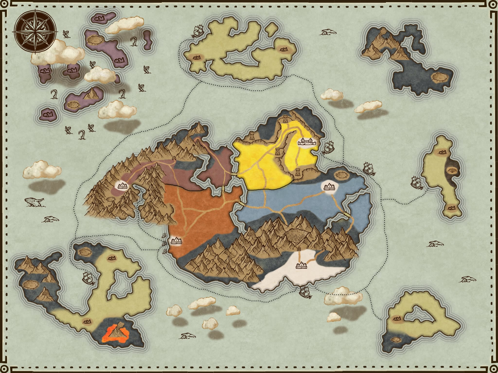 Mittelalterliches Stadtplan Rollenspiel