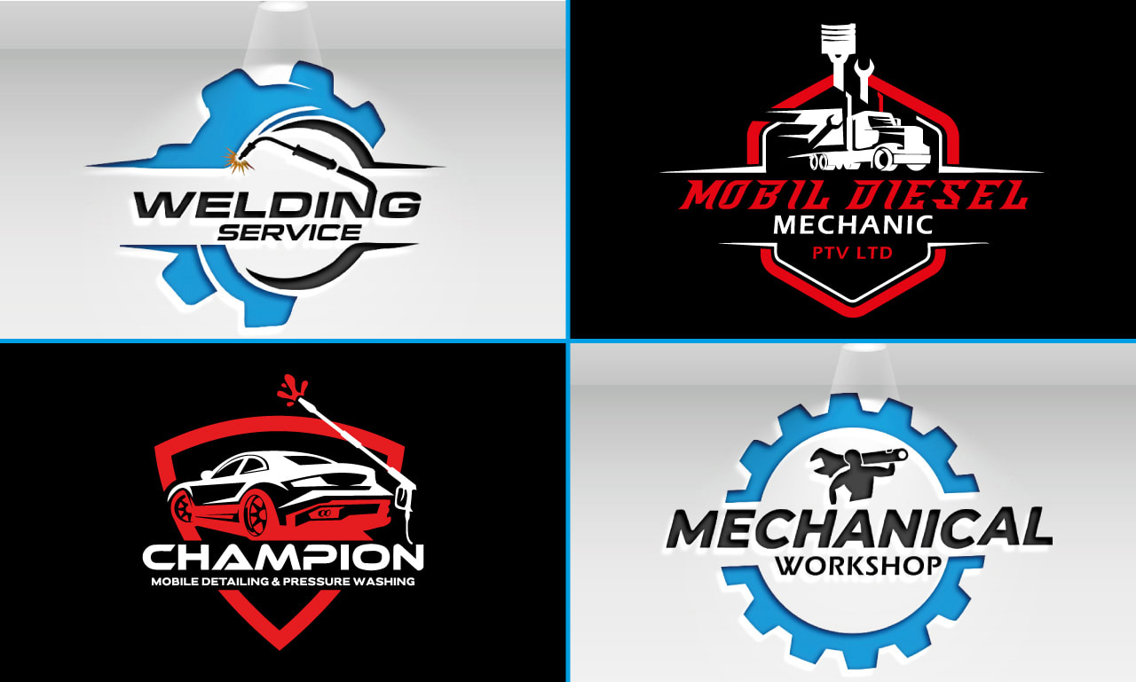 Do mechanical auto detailing car wash repair automotive garage logo design  by Issaislam | Fiverr, image size:1280x769