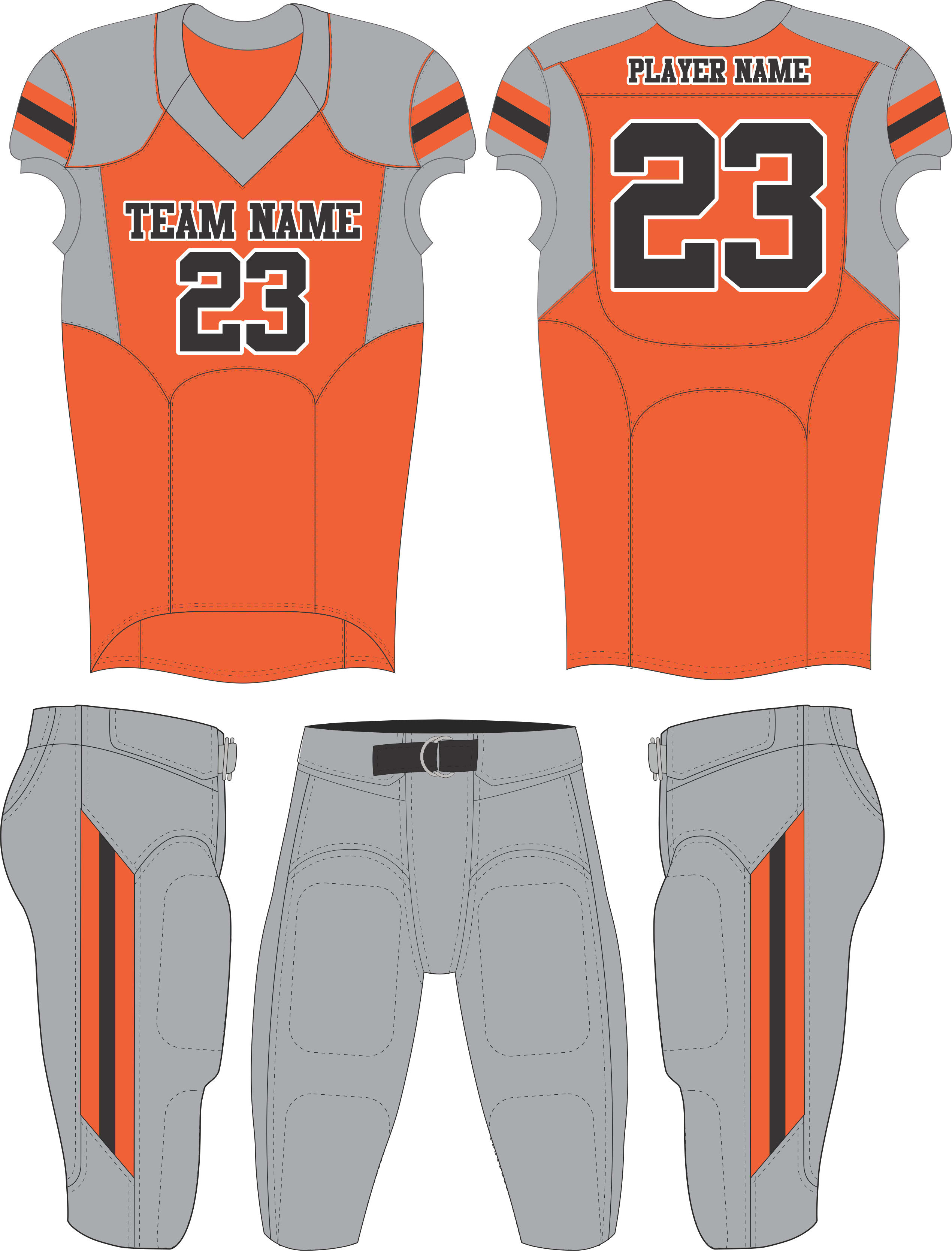 American Football Player's Uniform Mock-Up by Sanchi477