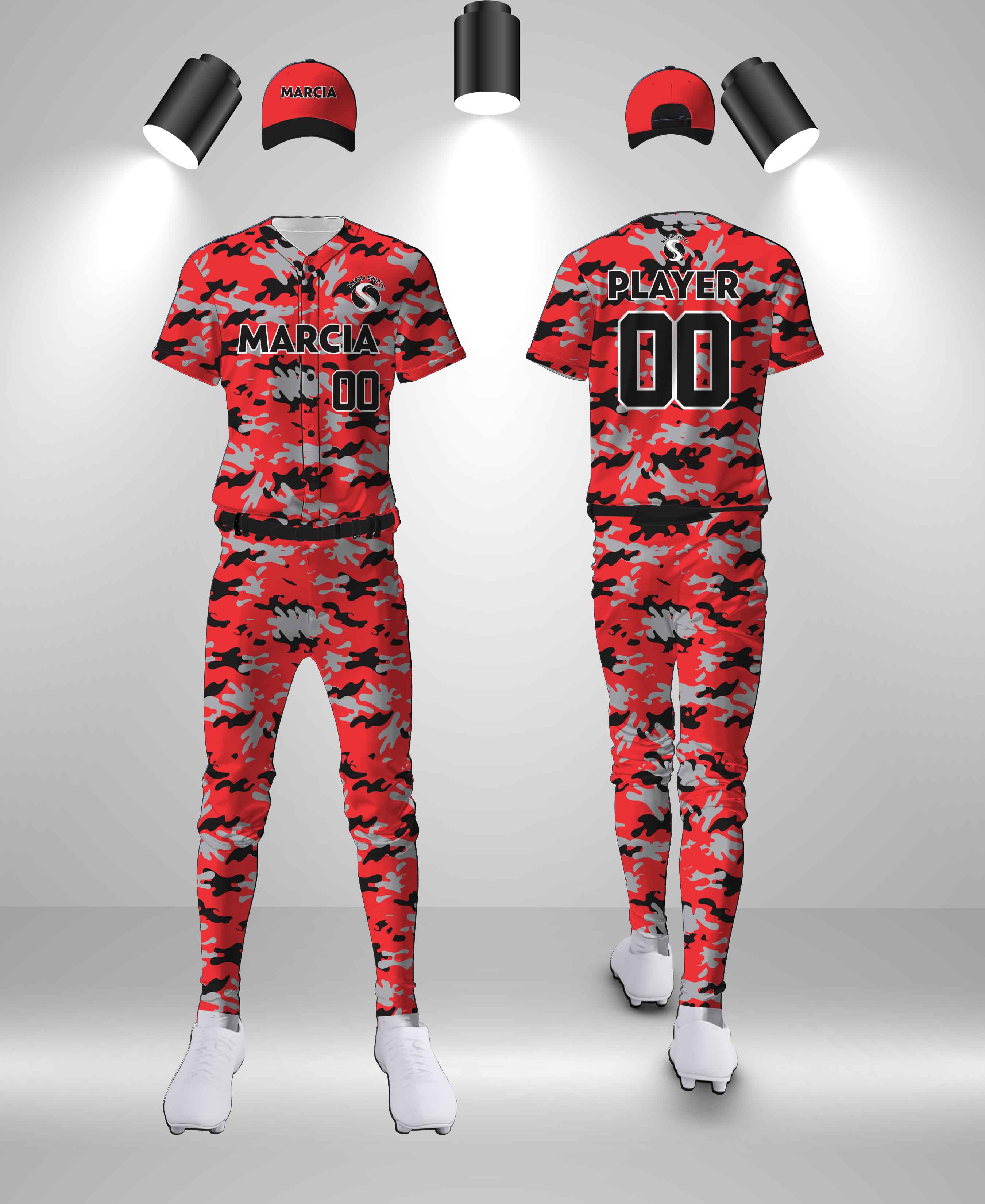 Baseball Jersey Uniform Template Mock Up, Custom Design Baseball