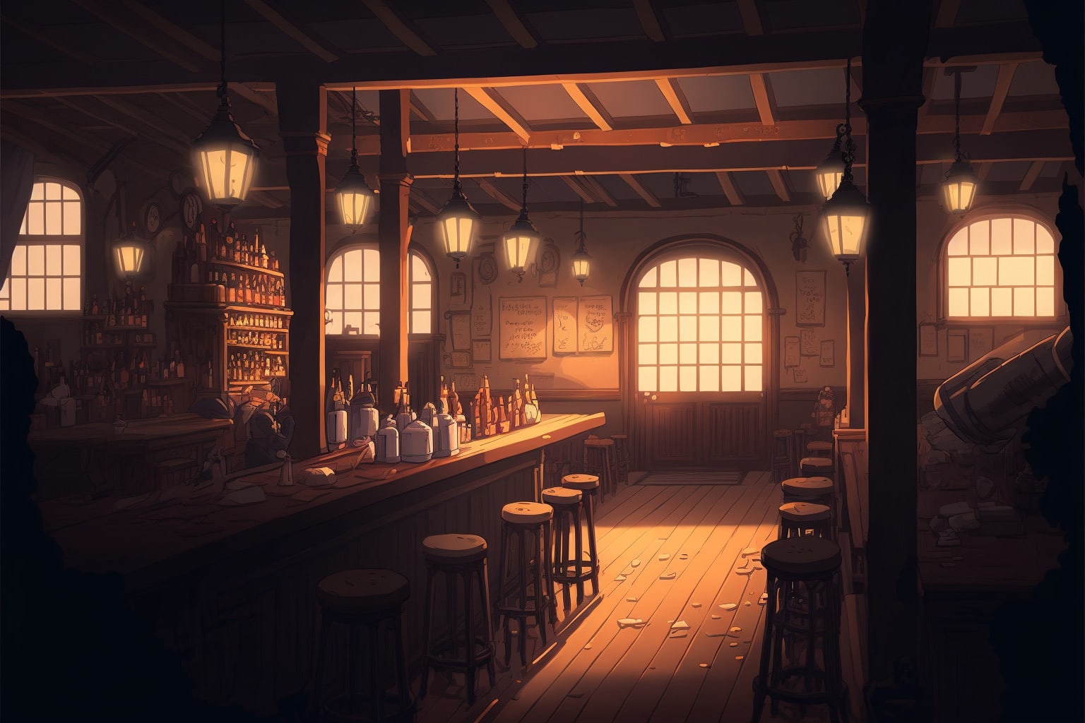 Tavern, Anime Coffee Shop HD wallpaper | Pxfuel