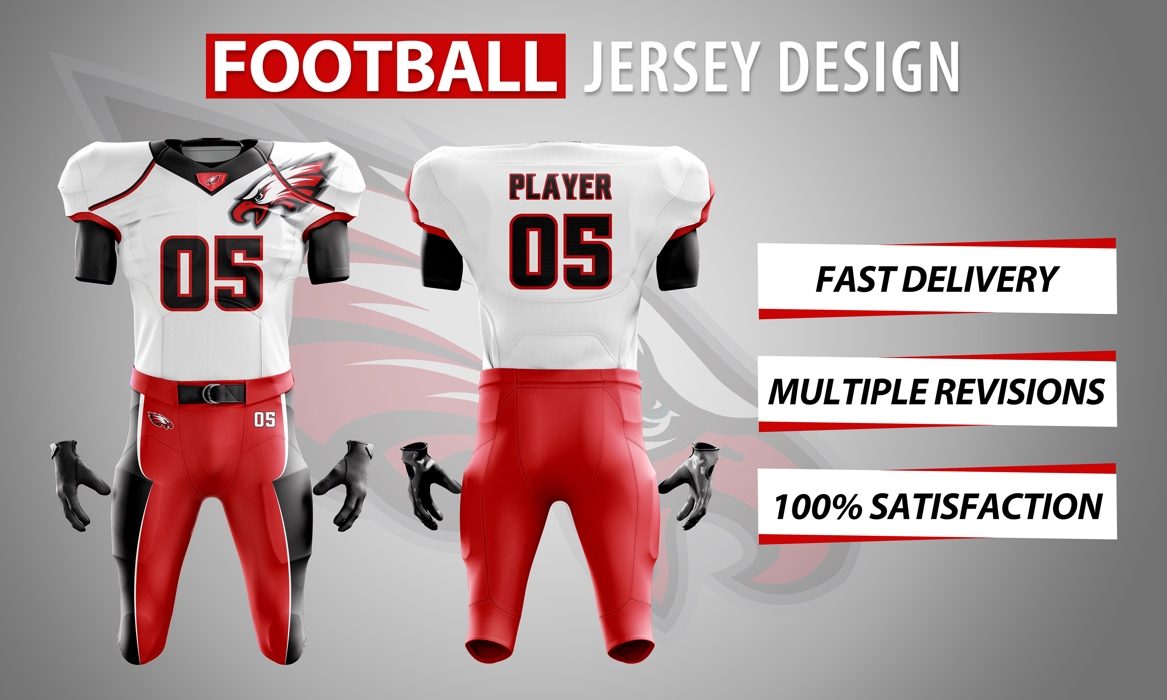 Graphicsguru11: I will design best american football uniform and 3d mockup  for $25 on fiverr.com