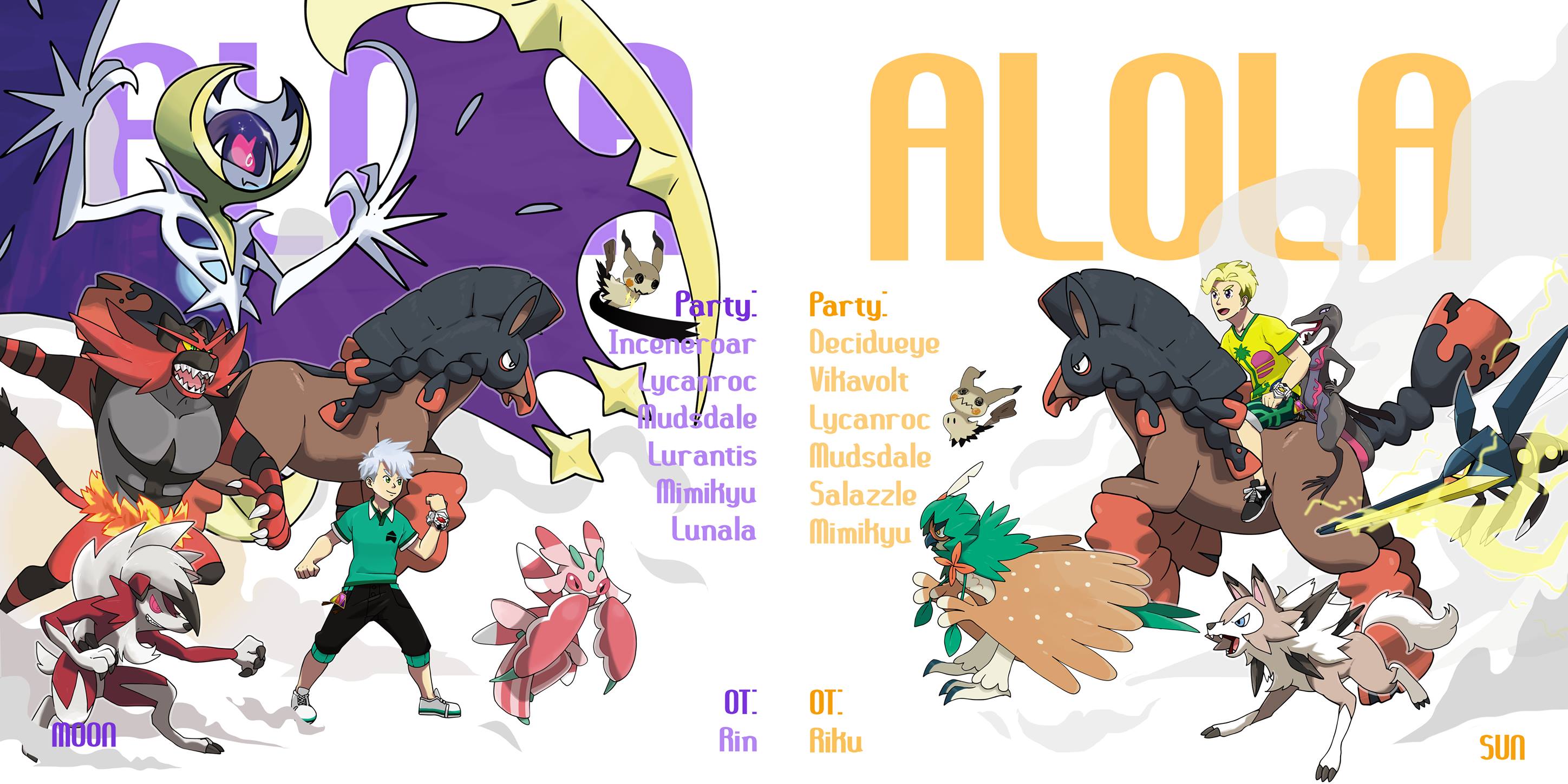 Make pokemon party drawing by Iamriku Fiverr