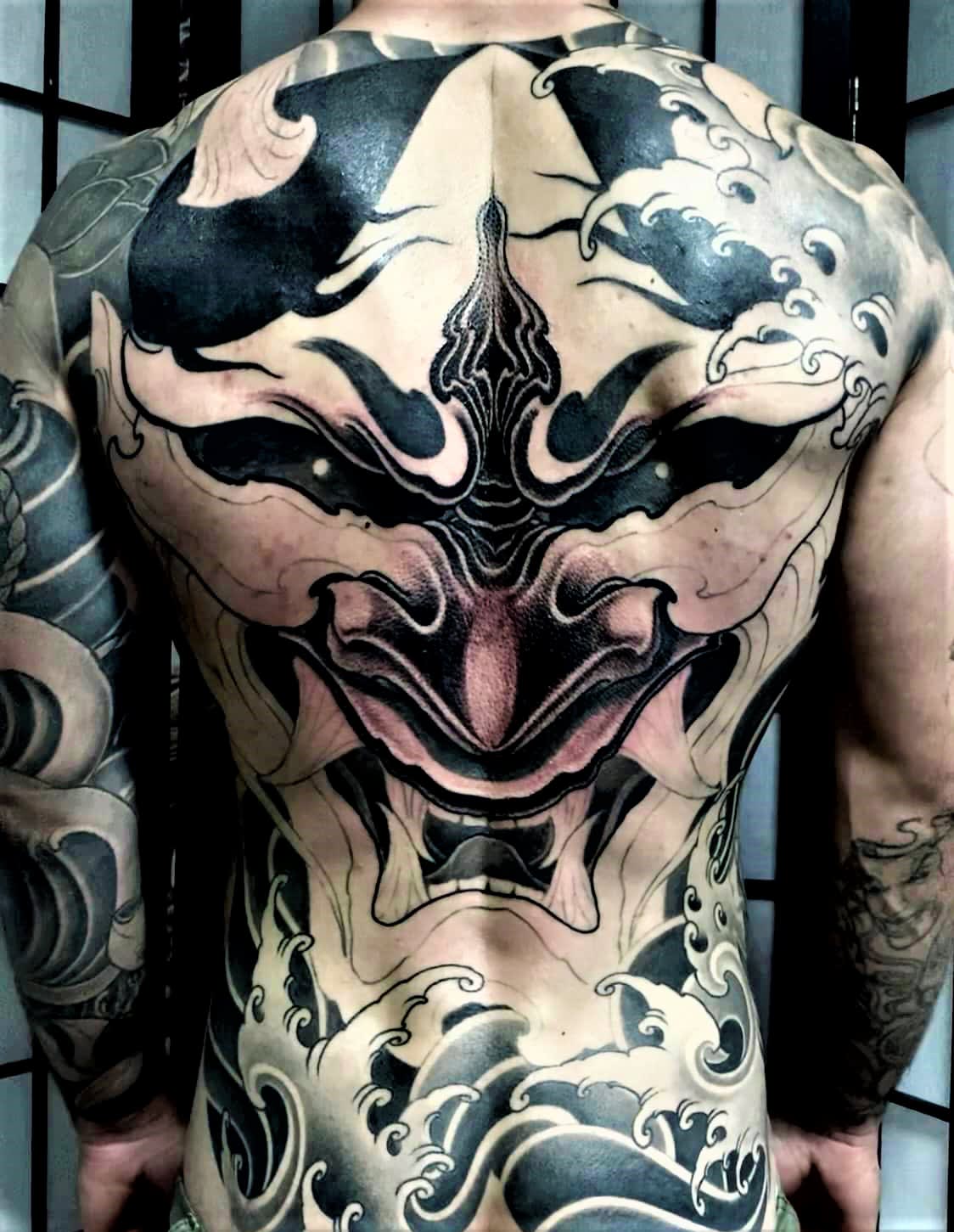 Design a japanese hannya mask tattoo for you by Mizoudesigner