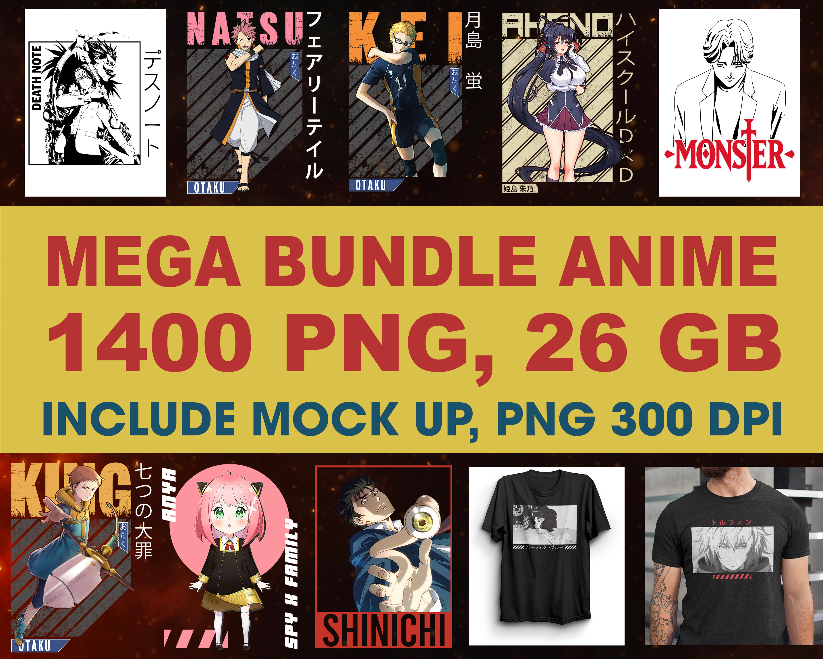 Deliver More 1400 Png And Vector Anime Design Bundle | Anime |  sincovaga.com.br