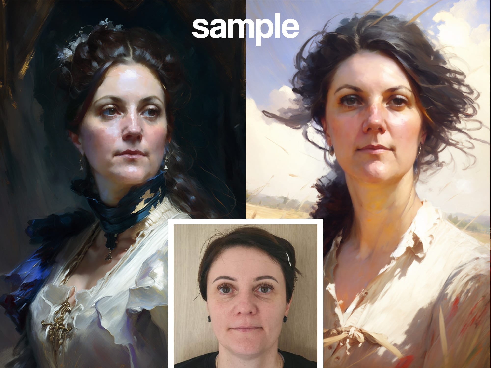 Peinture personnalisée à partir de la photo Peinture de portrait Portrait personnalisé  Peinture à l'huile personnalisée Peinture de portrait personnalisé de la  photo à la peinture Portraits - LaFactory