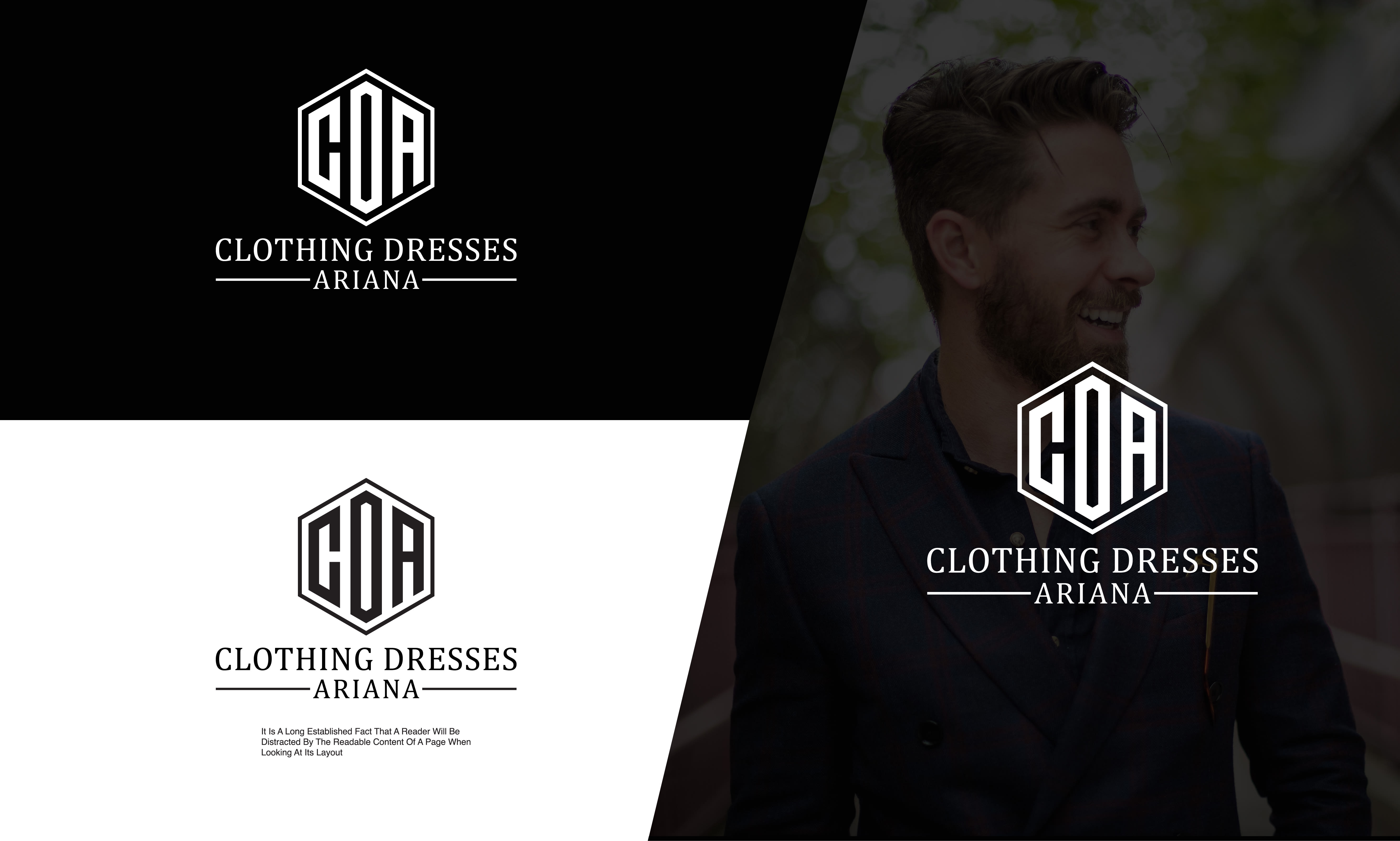 Design minimalist monogram luxury fashion clothing brand logo by