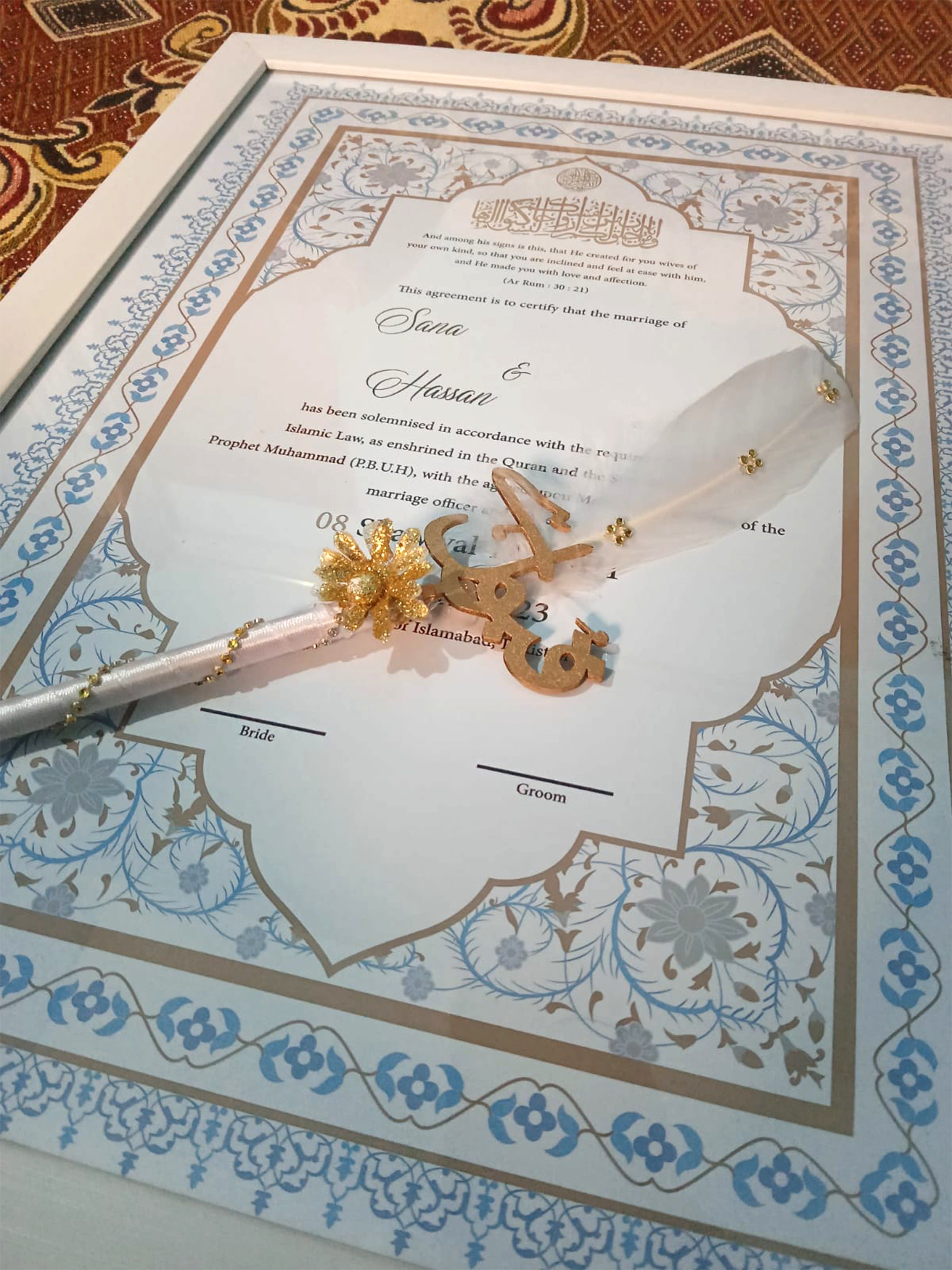 plantilla de certificado nikah