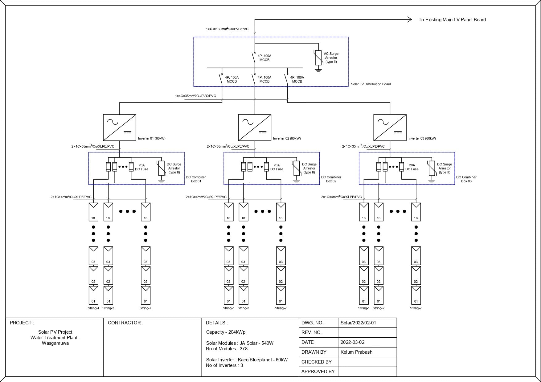 Solar Single Line Diagrams