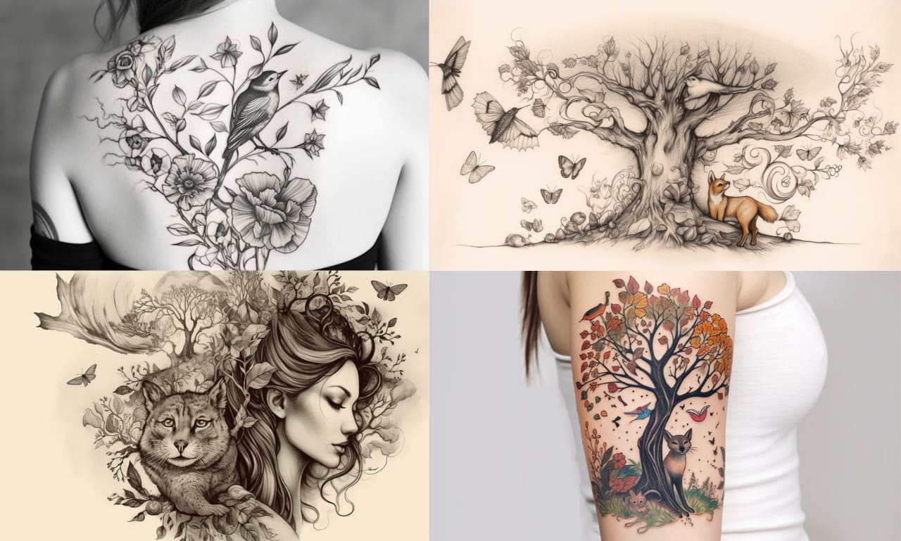 Créer un design de tatouage personnalisé de la nature et des animaux