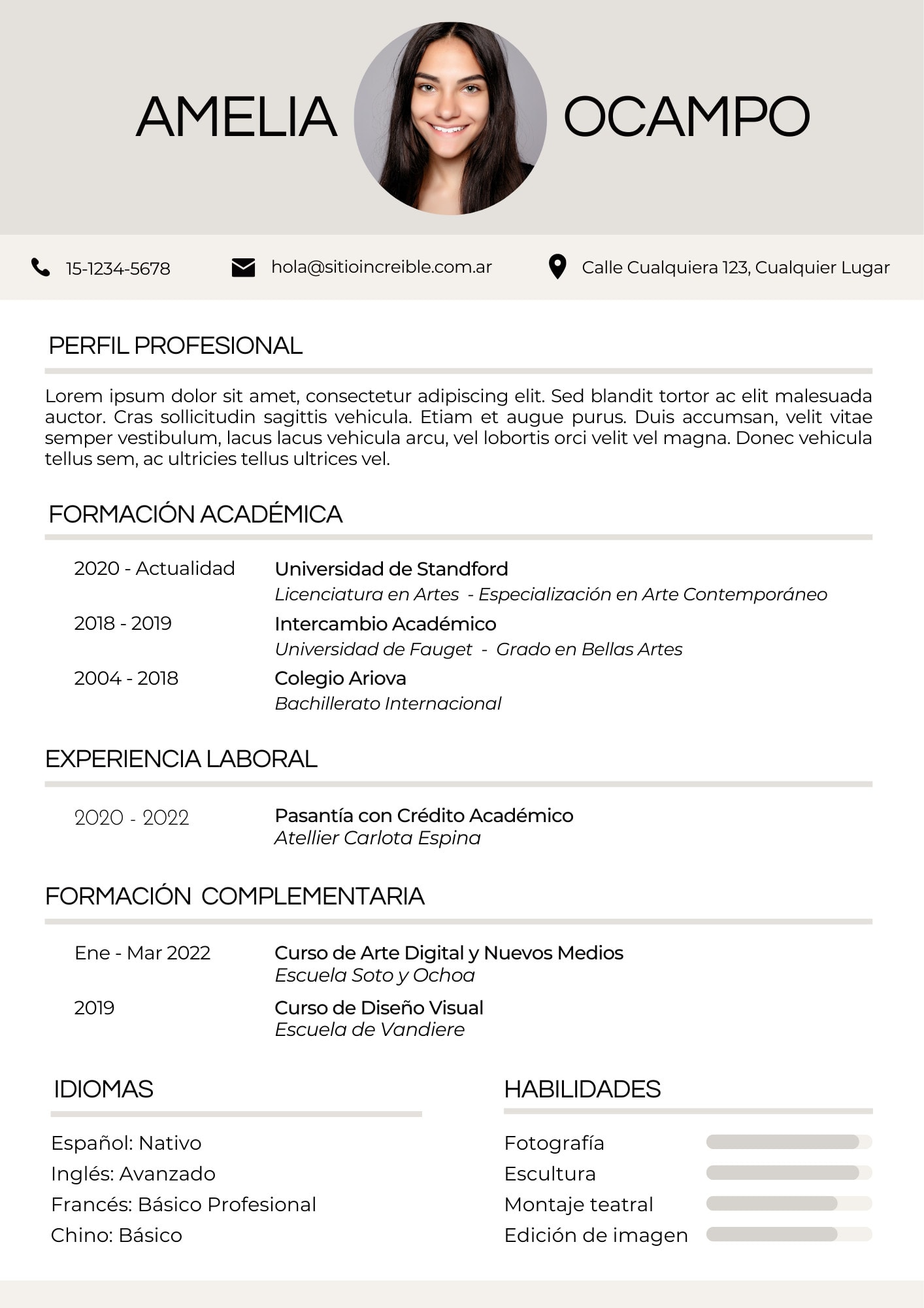 CV RESUME SPANISH Template PosterMyWall, 57% OFF
