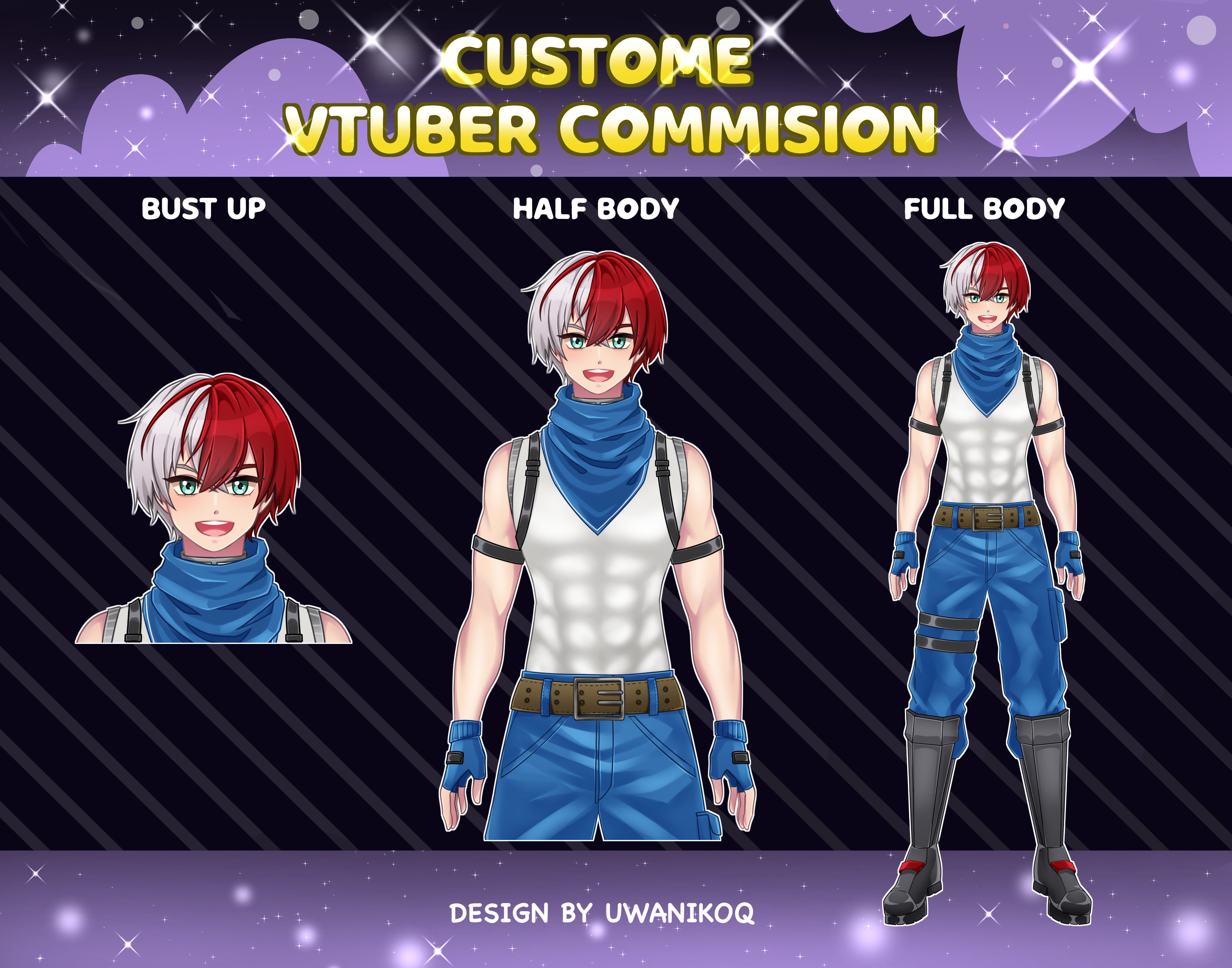 Create high quality anime character for vtuber by Uwanikoq | Fiverr