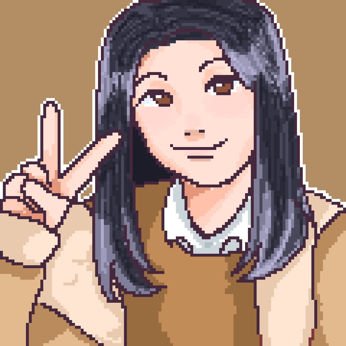 Avatar face pixel art Girl 1 - The Faces of Pixel