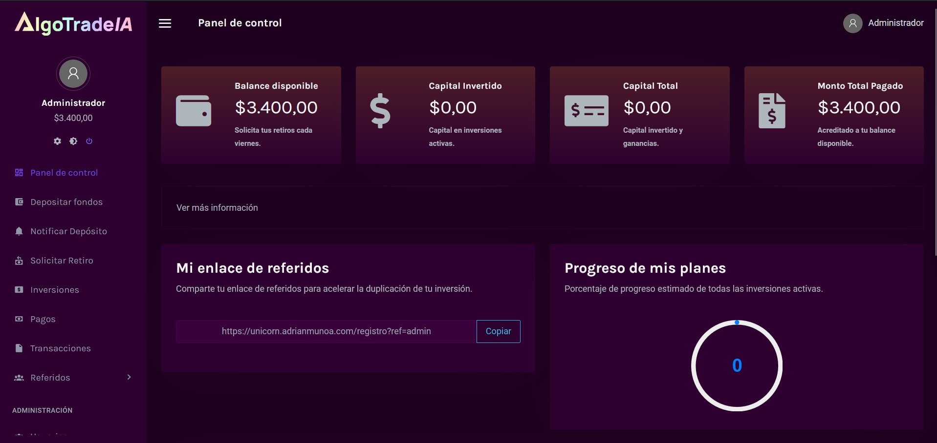 Create cryptocurrency investments website with dashboard by Lessyngtontech  | Fiverr
